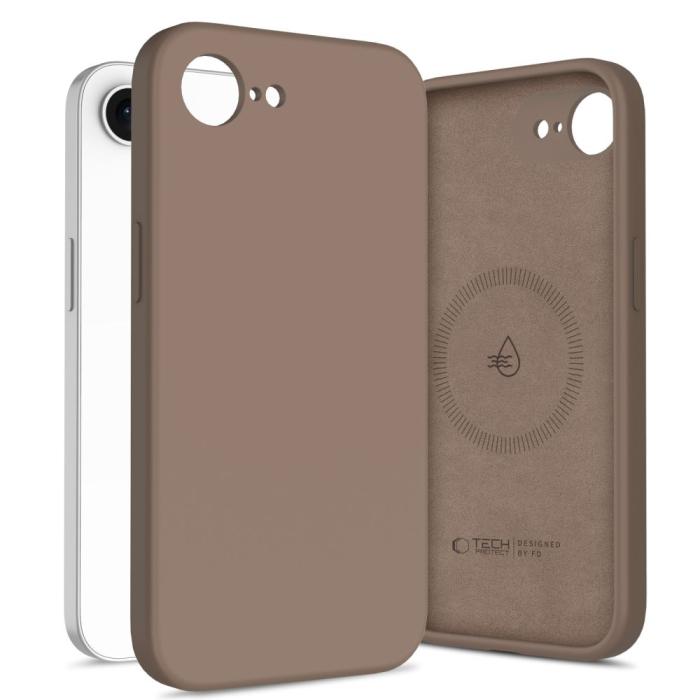 Bild 3, Tech-Protect iPhone 17e/16e Skal MagSafe Silicone Chocolate Brown