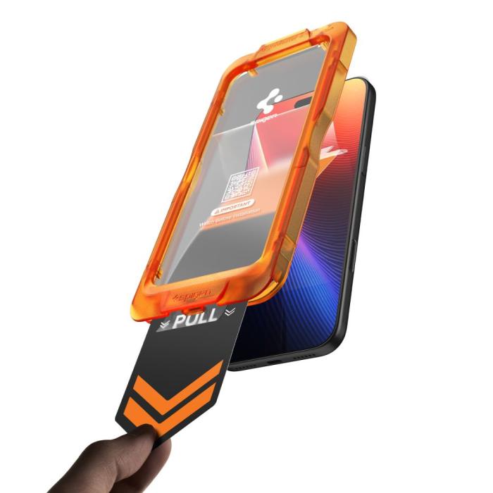 Bild 6, Spigen iPhone 17 Pro Max 3-PACK Skärmskydd ALM GLAS.tR Härdat Glas