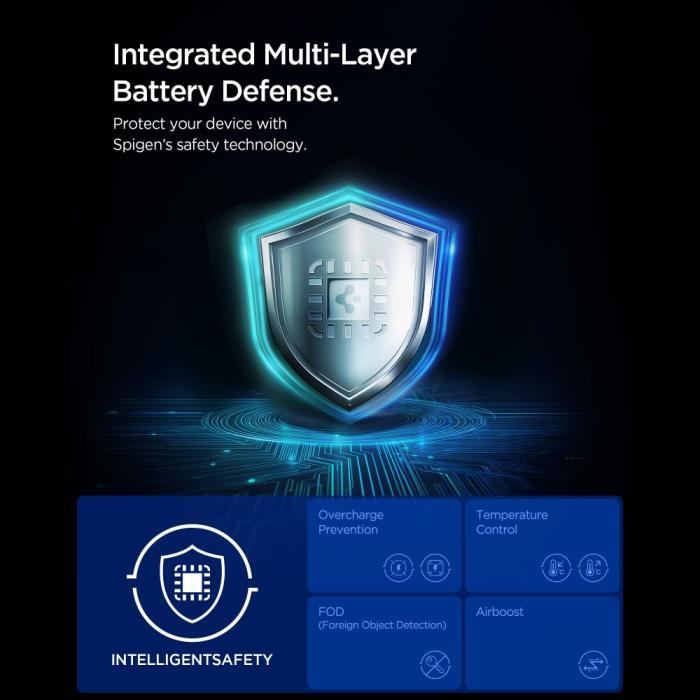 Bild 6, Spigen 15W Qi2 Magnetisk MagSafe Billaddare Essential Luftventil Svart