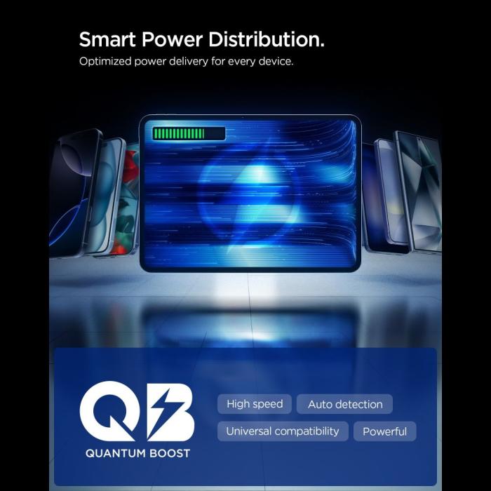 Bild 6, Spigen 60W USB-C / USB-A Billaddare Essentail Svart