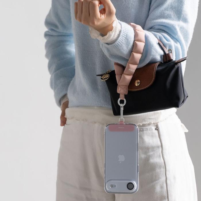 Bild 3, Ringke Handledsrem Holder & Puffer Hand Strap Floral Pink