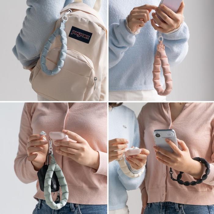 Bild 5, Ringke Handledsrem Holder & Puffer Hand Strap Floral Pink