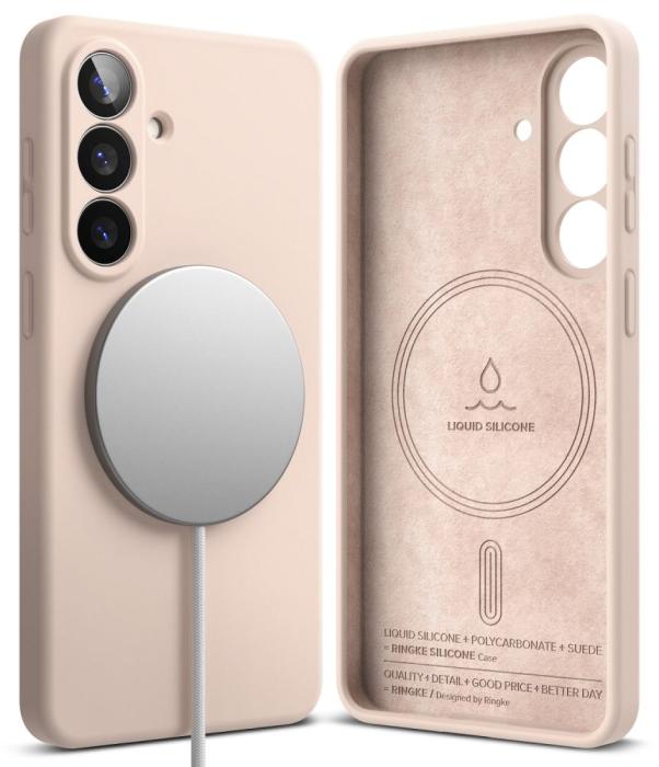 Bild 2, Ringke Samsung Galaxy S26 Skal MagSafe Silicone Pink Sand