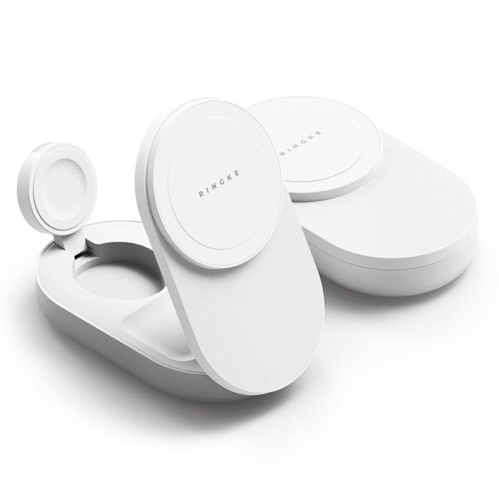 Bild 2, Ringke 25W 3in1 Trådlös Magnetisk MagSafe Laddare Vit