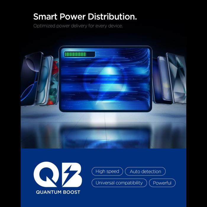 Bild 5, Spigen 67W Väggladdare USB-C/USB-A Essential Vit