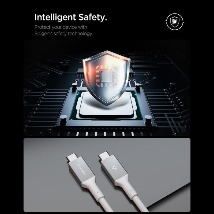Bild 6, Spigen 2m 100W USB-C - USB-C Kabel Essential Vit