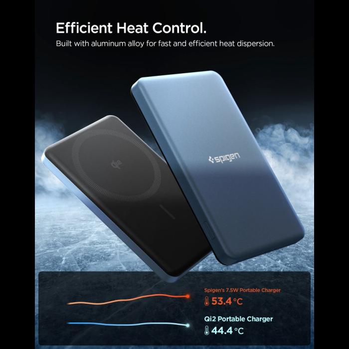 Bild 5, Spigen 5000 mAh 22.5W MagSafe Powerbank Essential Teal Blue