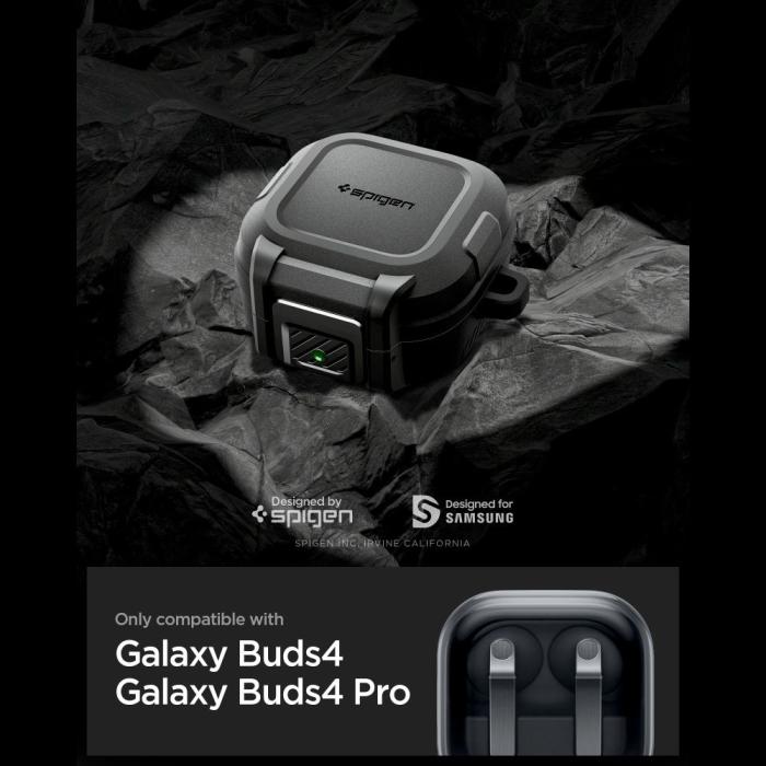 Bild 6, Spigen Galaxy Buds 4 / 4 Pro Skal LockFit Matt Svart
