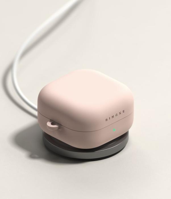 Bild 5, Ringke Galaxy Buds 4 / 4 Pro Skal Silikon Pink Sand