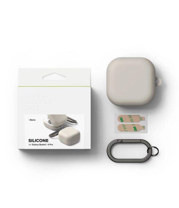 Bild 6, Ringke Galaxy Buds 4 / 4 Pro Skal Silikon Stone