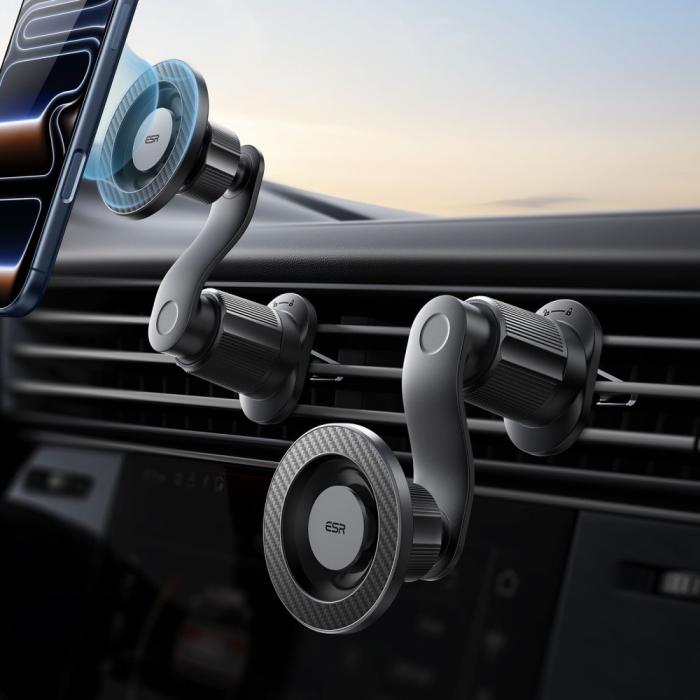 Bild 3, ESR Magnetisk MagSafe Mobilhållare För Ventil OmniLock Svart