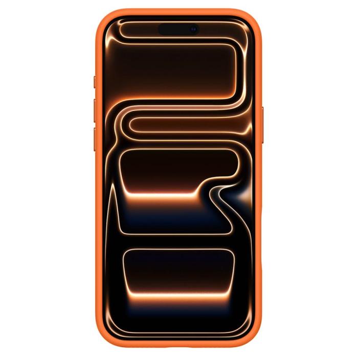 Bild 4, Spigen iPhone 17 Pro Skal MagSafe Silicone Fit Cosmic Orange