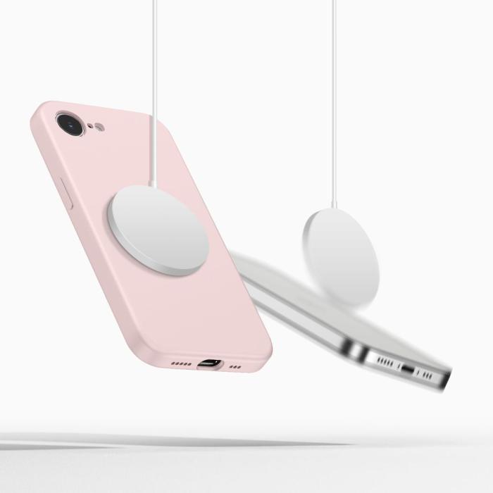Bild 4, Tech-Protect iPhone 17e / 16e Skal MagSafe Silicone Pink Pearl