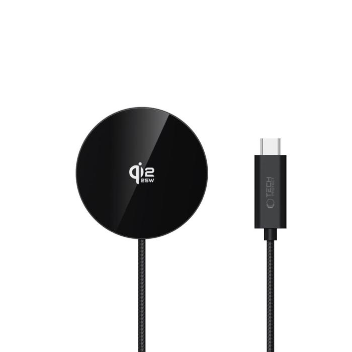 Bild 3, Tech-Protect 25W Qi2.2 Trådlös Magnetisk MagSafe Laddare Svart