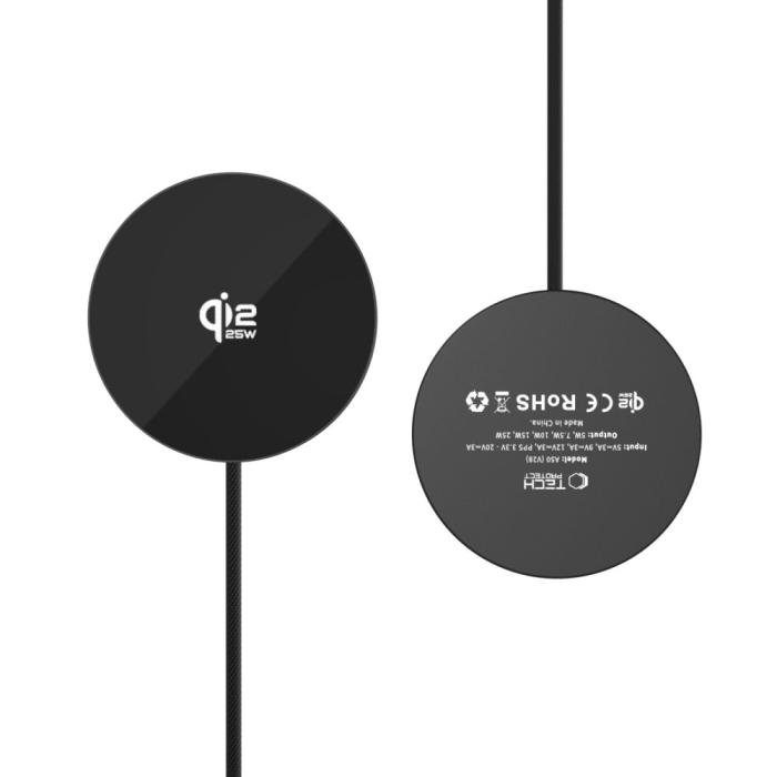 Bild 4, Tech-Protect 25W Qi2.2 Trådlös Magnetisk MagSafe Laddare Svart