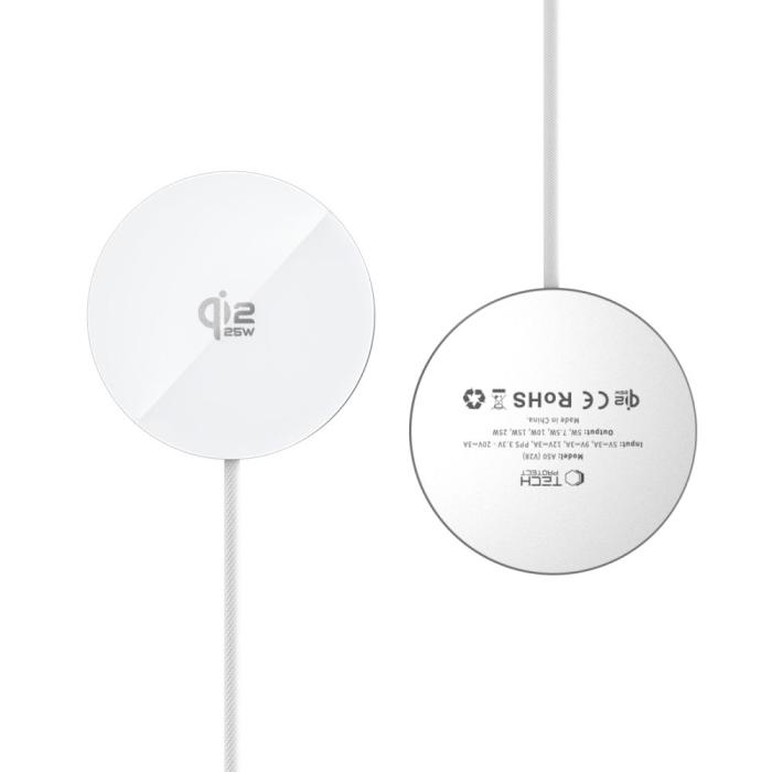 Bild 4, Tech-Protect 25W Qi2.2 Trådlös Magnetisk MagSafe Laddare Vit
