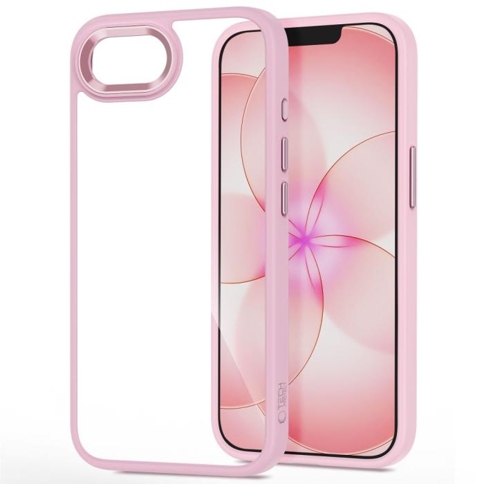 Bild 2, Tech-Protect iPhone 17e / 16e Skal MagMat Rosa / Transparent