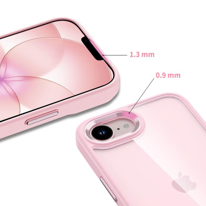 Bild 3, Tech-Protect iPhone 17e / 16e Skal MagMat Rosa / Transparent