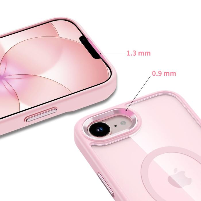 Bild 5, Tech-Protect iPhone 17e/16e Skal MagSafe MagMat Rosa/Transparent
