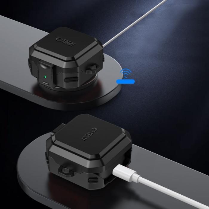 Bild 5, Tech-Protect Galaxy Buds 4 / 4 Pro Skal MagSafe Carbonox Svart