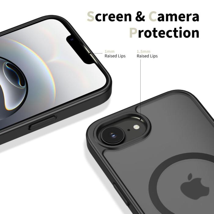 Bild 4, Tech-Protect iPhone 17e / 16e Skal MagSafe BasicMag Matt Svart