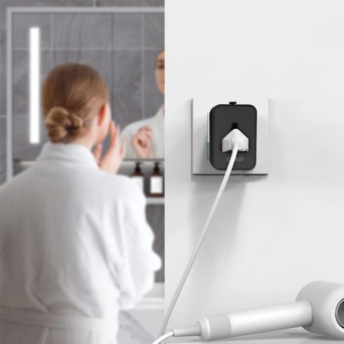 Bild 3, Tech-Protect Reseadapter EU / UK / US / AU Svart