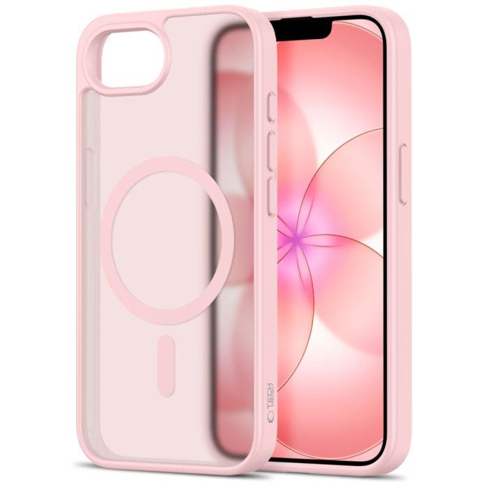 Bild 2, Tech-Protect iPhone 17e / 16e Skal MagSafe BasicMag Matte Soft Pink