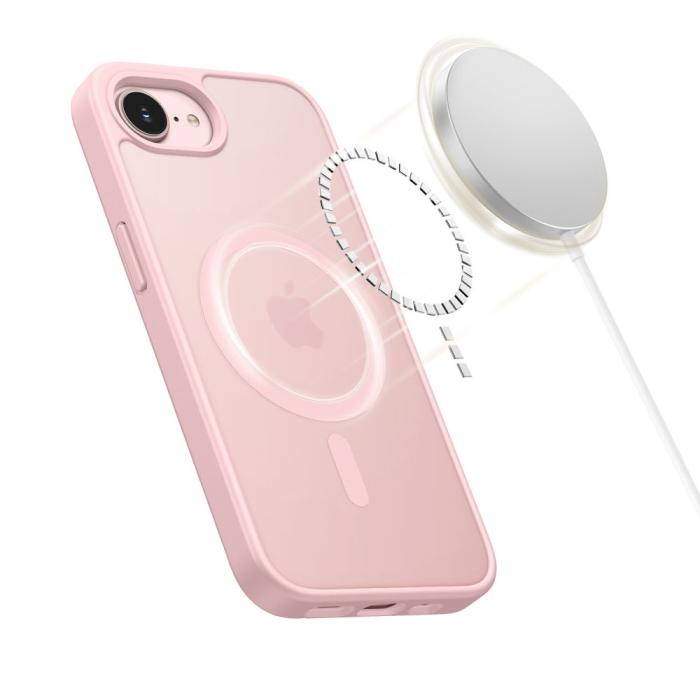 Bild 4, Tech-Protect iPhone 17e / 16e Skal MagSafe BasicMag Matte Soft Pink