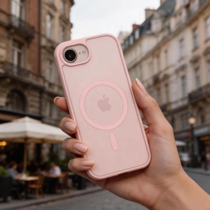 Bild 5, Tech-Protect iPhone 17e / 16e Skal MagSafe BasicMag Matte Soft Pink