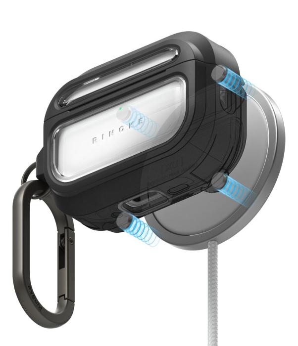 Bild 2, Ringke AirPods Pro 3 Skal MagSafe UX Svart / Transparent