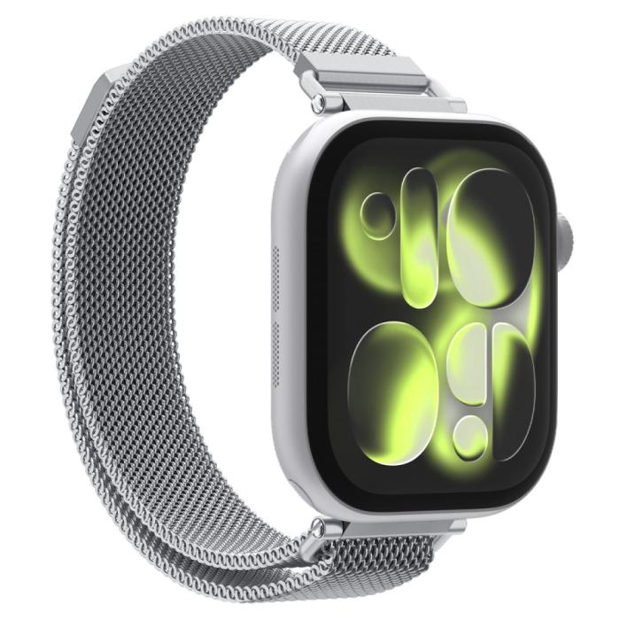 Bild 2, Spigen Apple Watch 38/40/41/42 mm Armband Milanese Silver