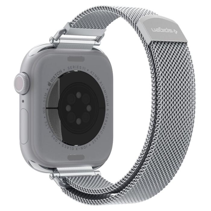 Bild 3, Spigen Apple Watch 38/40/41/42 mm Armband Milanese Silver