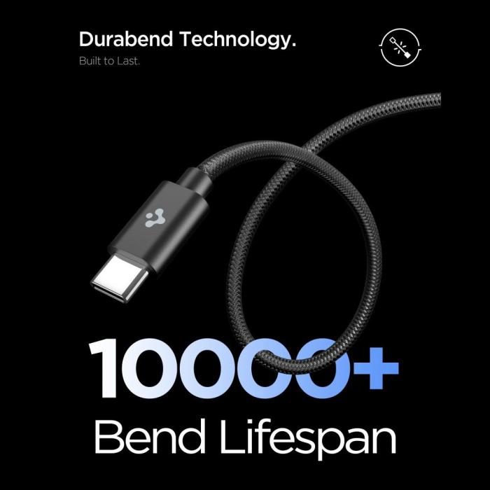 Bild 5, Spigen 45W Väggladdare Inkl. USB-C Kabel Essential Svart