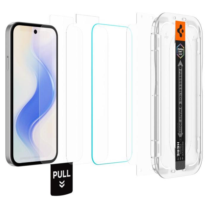 Bild 2, Spigen Google Pixel 10a 2-PACK Skärmskydd GLAS.tR 