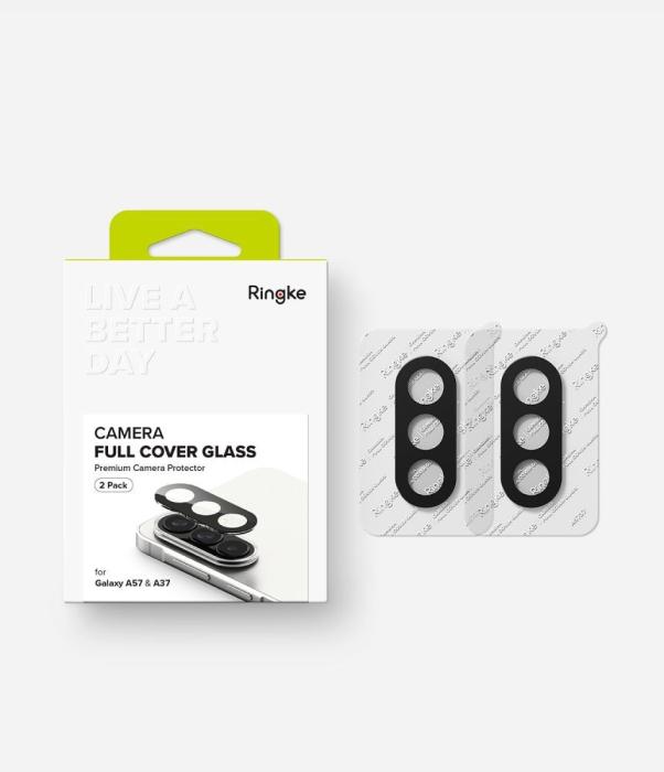 Bild 6, Ringke Galaxy A57 / A37 2-PACK Linsskydd Härdat Glas Svart