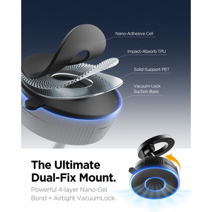 Bild 3, Spigen Magnetisk MagSafe Mobilhållare Instrumentbräda VacuumLock