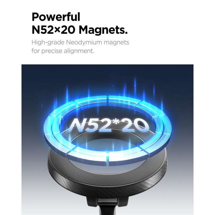 Bild 5, Spigen Magnetisk MagSafe Mobilhållare Instrumentbräda VacuumLock