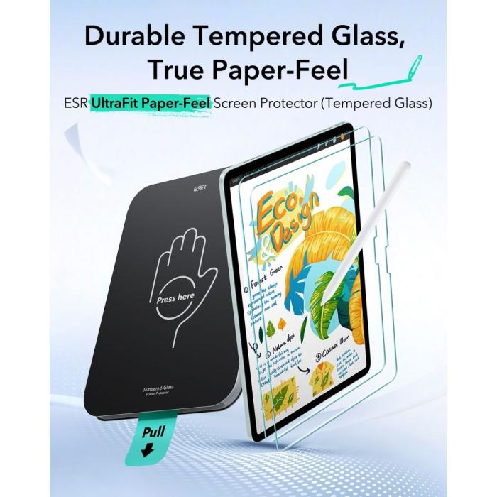 Bild 2, ESR iPad Air 13 2026-2024 2-PACK Skärmskydd Paper Feel