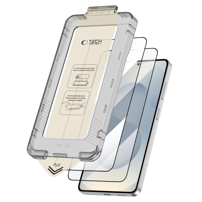 Bild 2, Tech-Protect Galaxy S26 2-PACK Skärmskydd QuickSet+ Härdat Glas