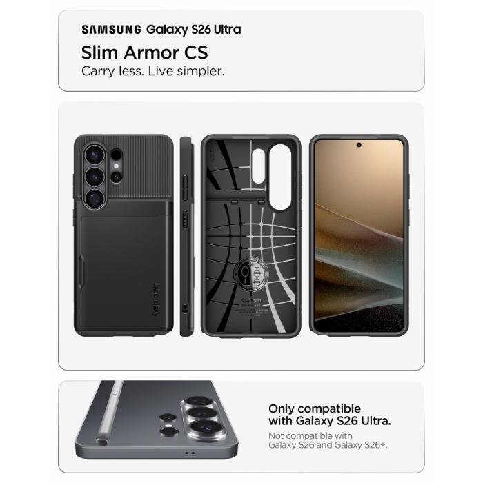 Bild 6, Spigen Samsung Galaxy S26 Ultra Skal Slim Armor CS Svart