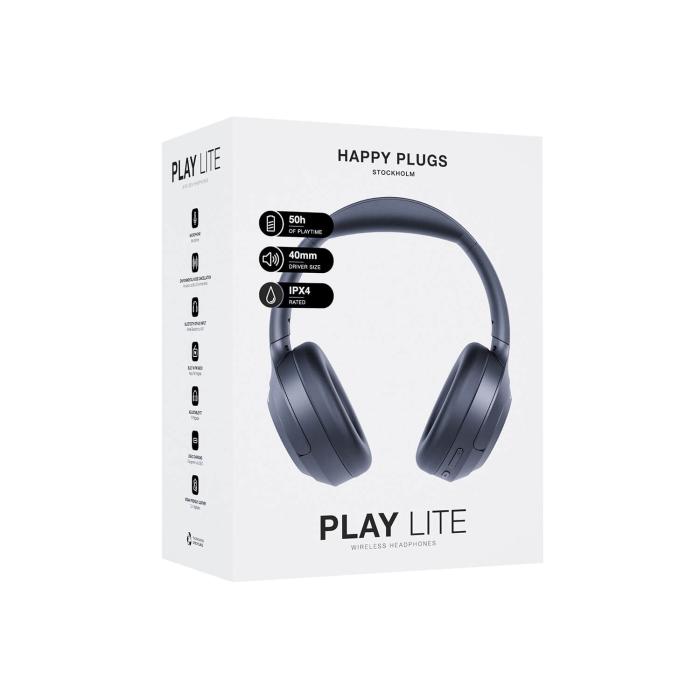 Bild 6, Happy Plugs Over-Ear Hörlurar Play Lite Trådlös Svart