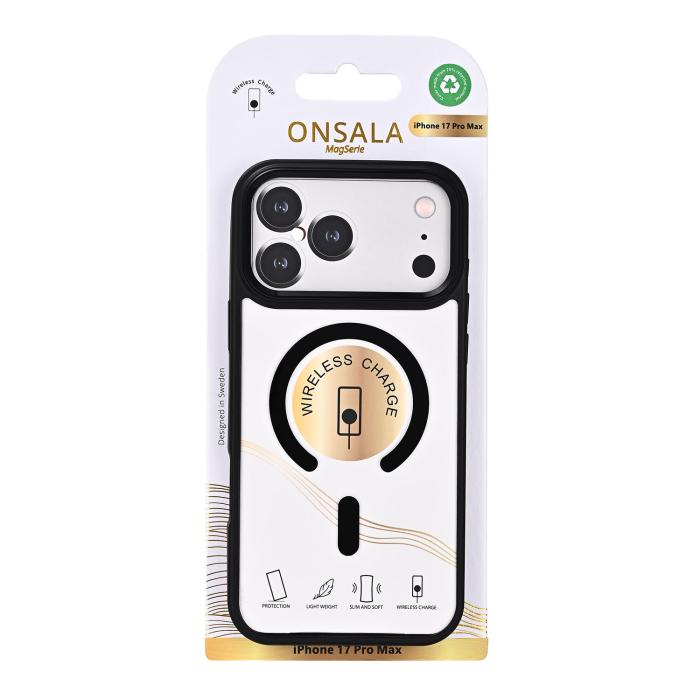 Bild 3, Onsala iPhone 17 Pro Max Skal MagSafe Bumper Svart/Transparent
