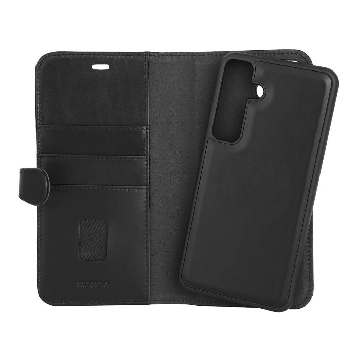 Bild 4, Buffalo Samsung Galaxy S24 FE Fodral 2in1 Äkta Läder Svart