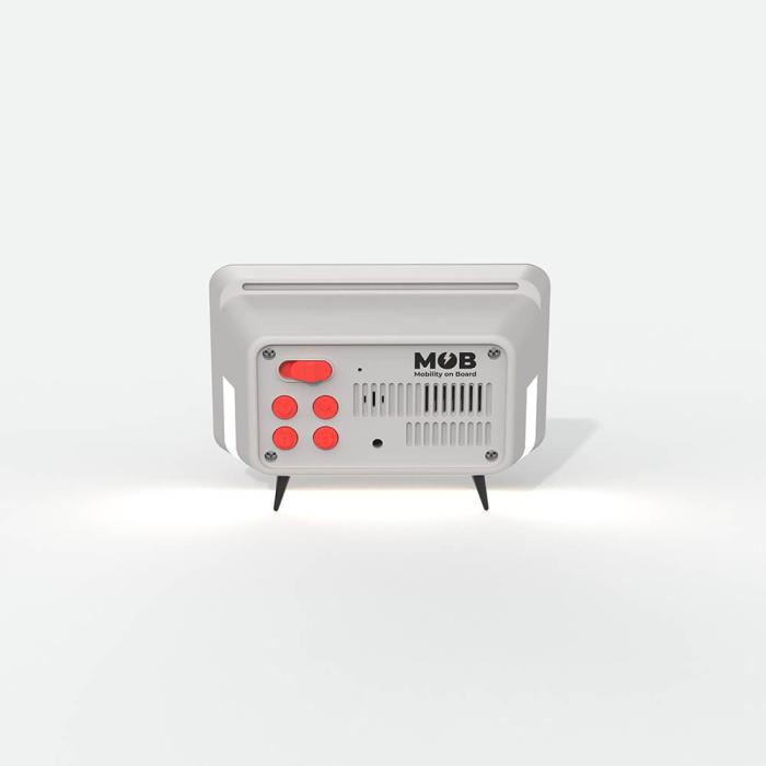 Bild 4, MOB Högtalare Väckarklocka med Ljus TV Retro Svart/Grå