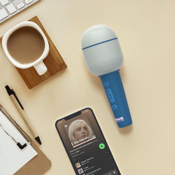 Bild 5, MOB Karaoke Mikrofon Groovy Blå