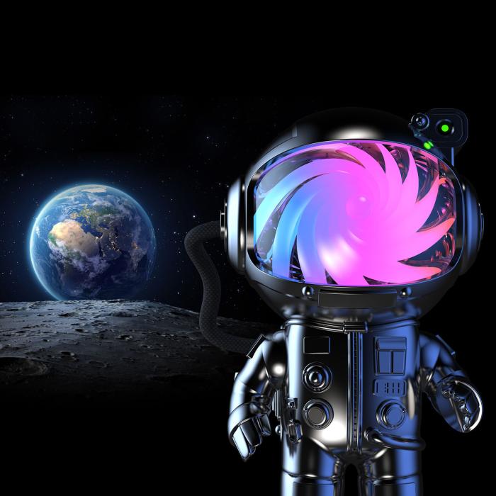 Bild 5, MOB Projektor Stellar Light Space Astronaut Silver