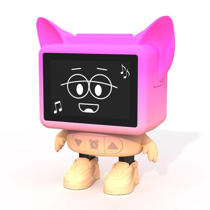 Bild 1, MOB Väckarklocka Dancing Clock Rosa