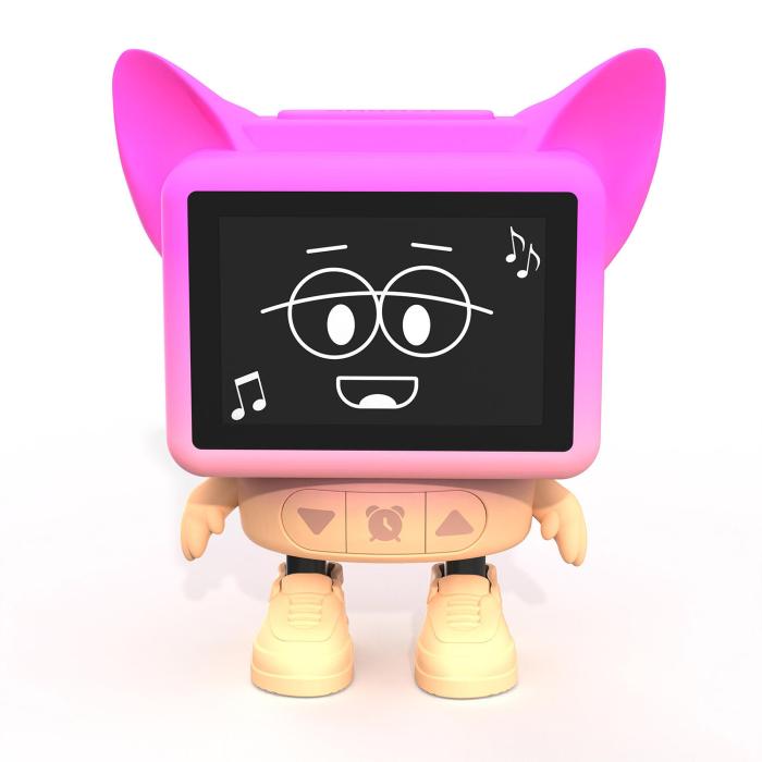 Bild 2, MOB Väckarklocka Dancing Clock Rosa