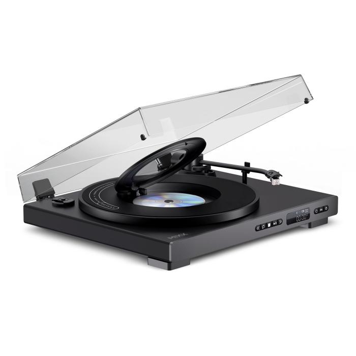 Bild 2, MIXX Vinyl- och CD-Spelare Analog Plus 2-in-1 Svart