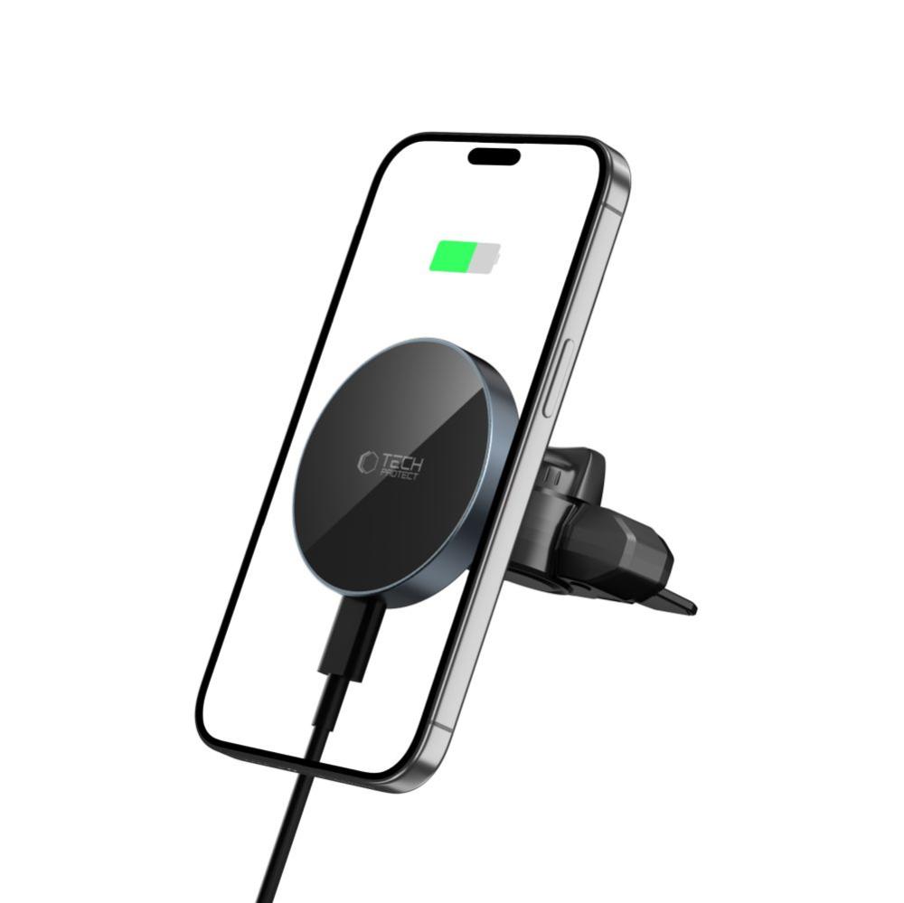 Tech-Protect 15W Magnetisk MagSafe Laddare För Luftventil Svart